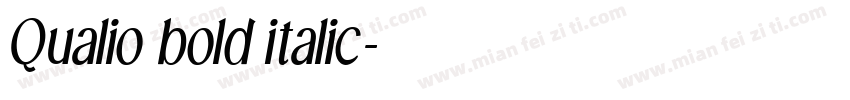 Qualio bold italic字体转换